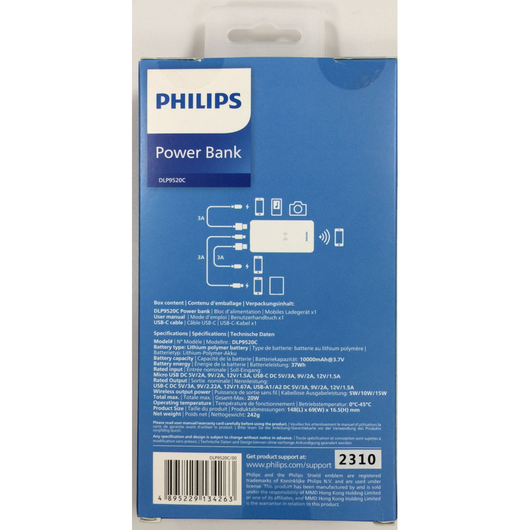 Philips Wireless Mah Power Bank Dlp C Bluenationtech Store