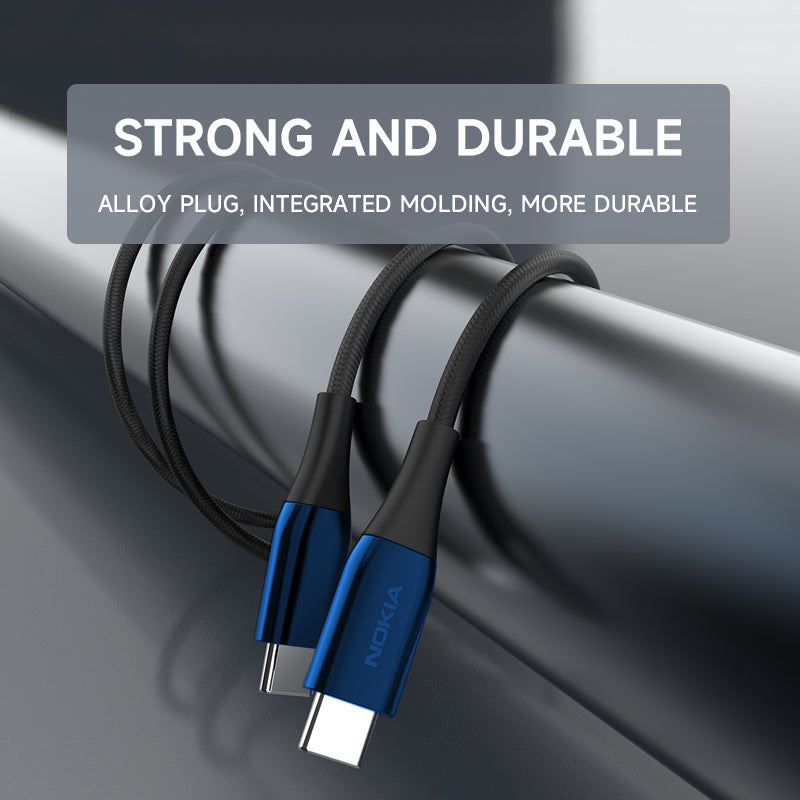 Nokia Pro Cable P8201C (Blue) - 2m - USB-C to USB-C - Image 3