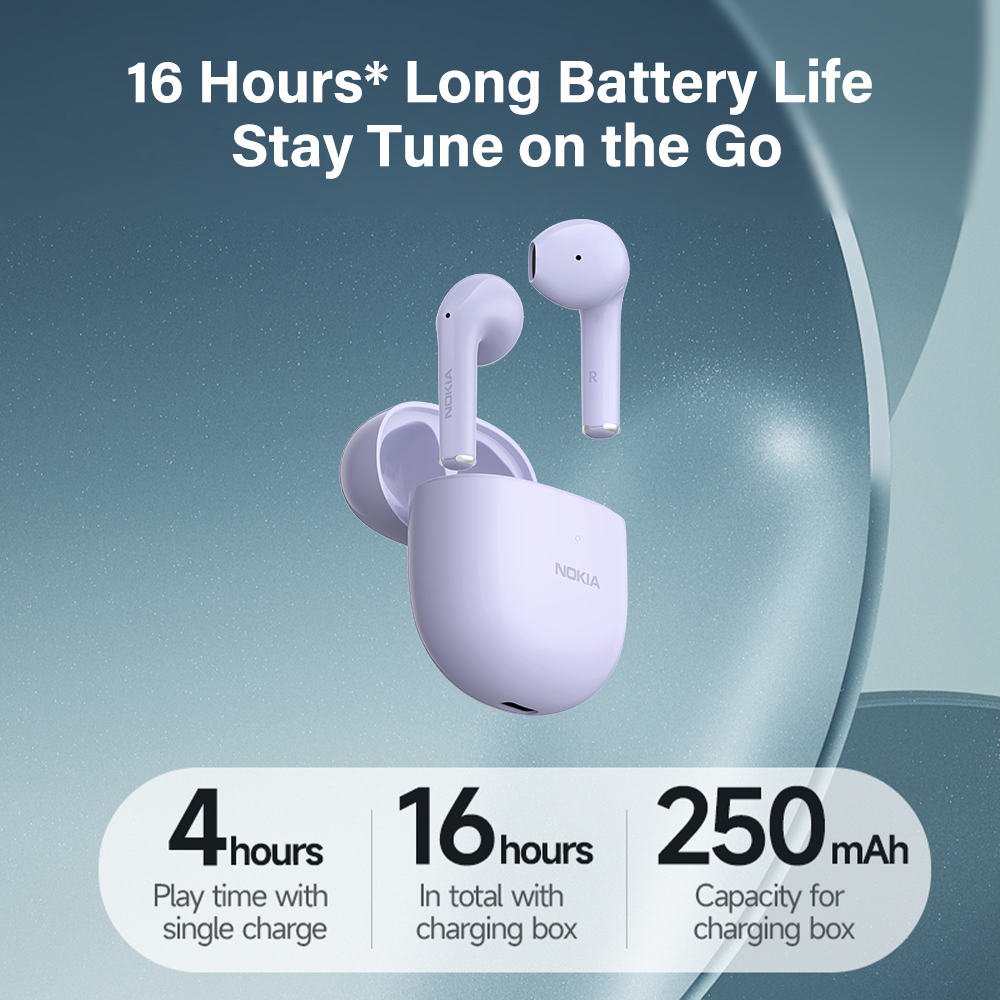 Nokia Essential True Wireless Earphones E3110 (Purple) - Image 7