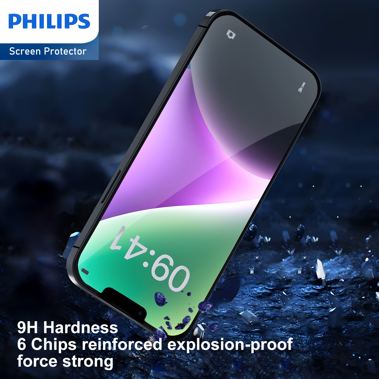 Philips Blue Light Filtering Tempered Glass Screen Protector for iPhone 14 (DLK1302) - Image 5
