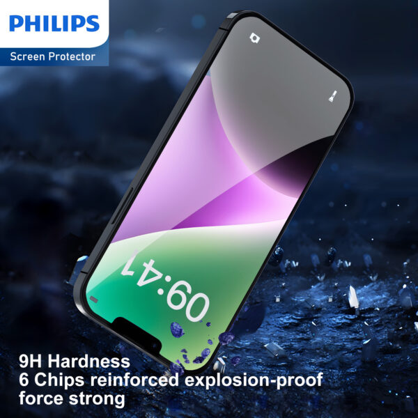 Philips High Transparency Tempered Glass Screen Protector for iPhone 14/iPhone 13 /iPhone 13 Pro (DLK1202) - Image 8