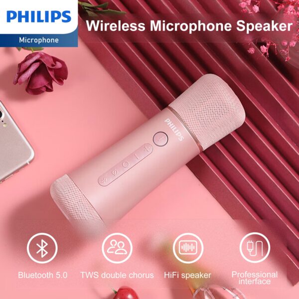 Philips Wireless Bluetooth Microphone for Karaoke with Speaker ...