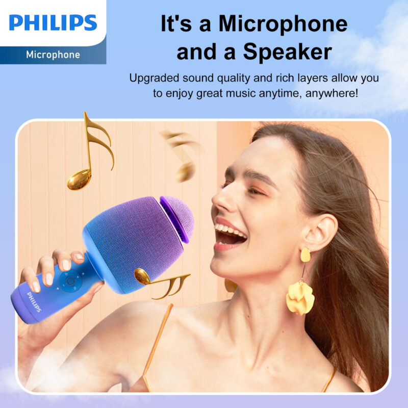 Philips Wireless Bluetooth Microphone for Karaoke with Speaker ...