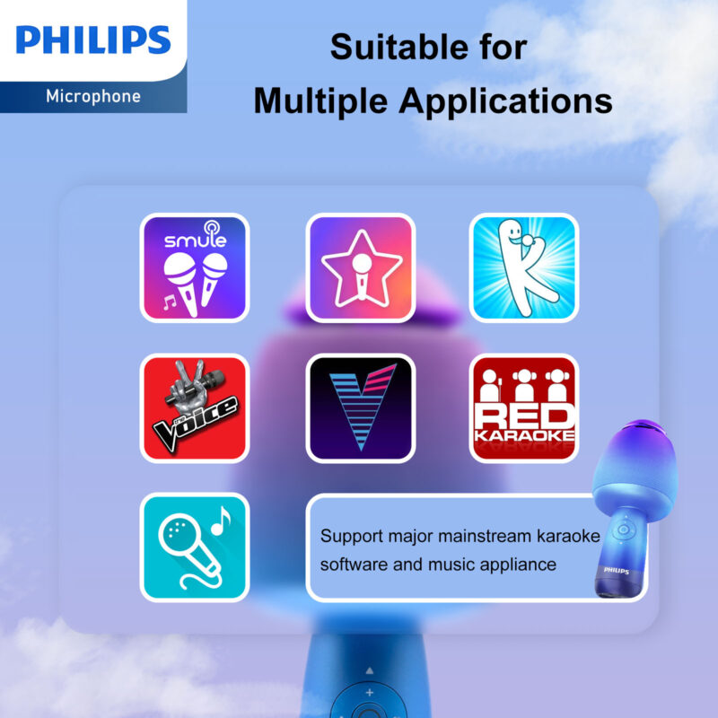 Philips Wireless Bluetooth Microphone for Karaoke with Speaker ...