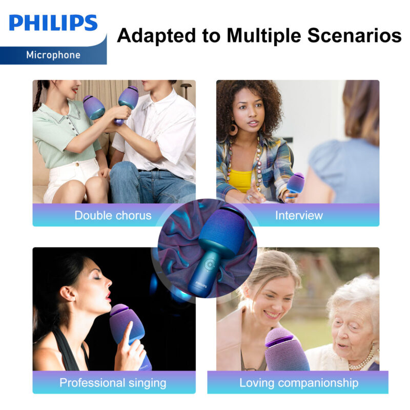 Philips Wireless Bluetooth Microphone for Karaoke with Speaker ...