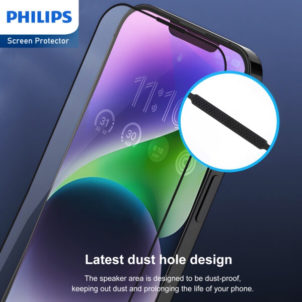 Philips High Transparency Tempered Glass Screen Protector for iPhone 14/iPhone 13 /iPhone 13 Pro (DLK1202) - Image 5