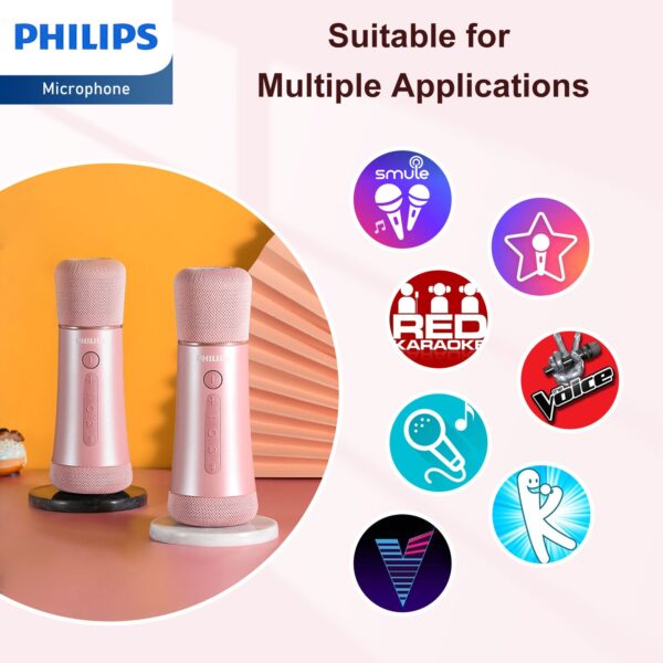 Philips Wireless Bluetooth Microphone for Karaoke with Speaker ...