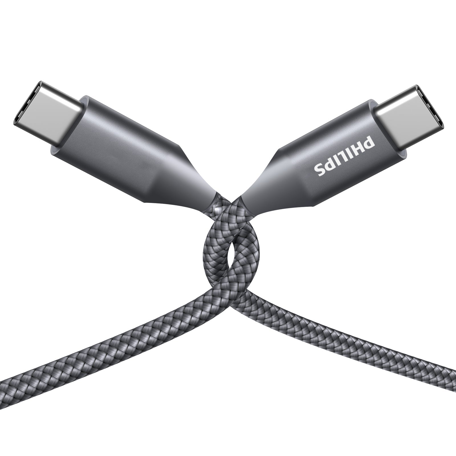 Philips USB-C to Type-C Charge Sync Cable, USB Type C PD Charging Cord for iPhone 15 MacBook Pro, Huawei Matebook, iPad Pro 2020, Chromebook, Pixel 6, Samsung Note 10 S21 S20 (1.25M, Black) DLC4548C - Image 2