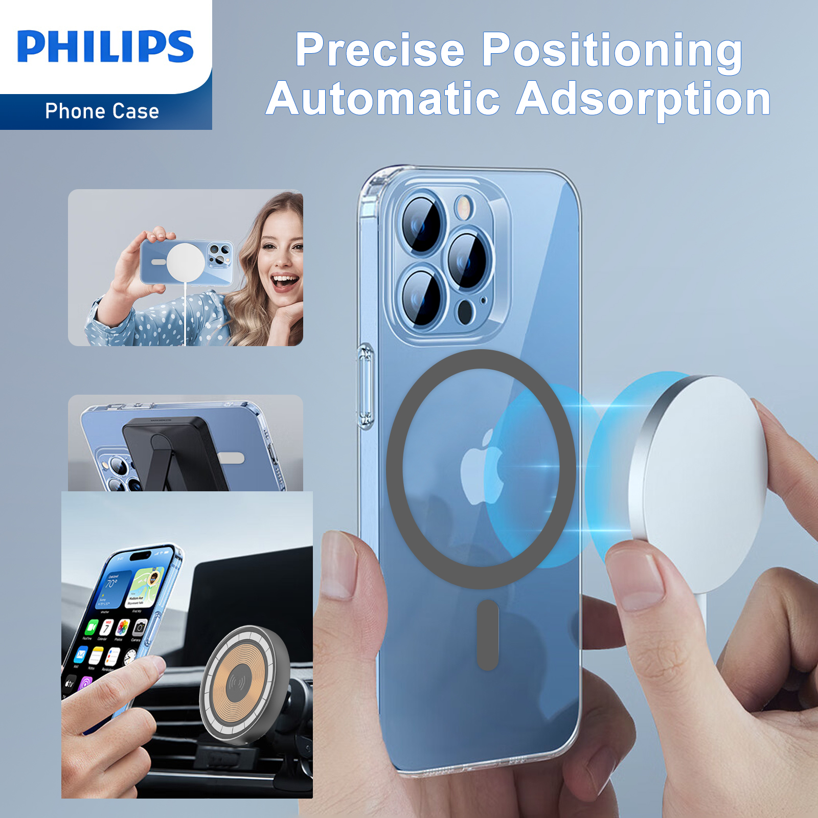 Philips iP15PM Grey MagSafe Clear Case DLK6118TG - Image 4