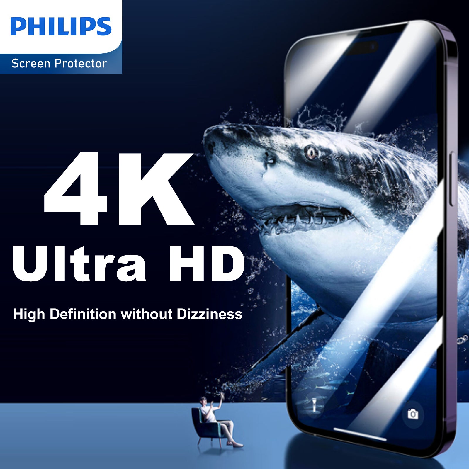Philips HD Ceramic Screen Protector Filter for iPhone 14/iPhone 13/iPhone 13 Pro, Nano Coated Hydrogel Screen Protector HD Clear Explosion-Proof Fiter 1Pcs【Anti-Oil】【Anti-Fingerprint】【Full Coverage】【Hardness 9H】 DLK7102 - Image 2