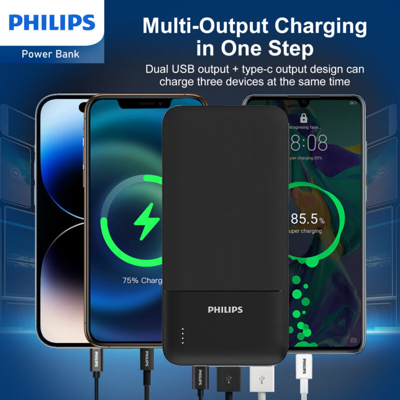 Philips 10000mah 21a Power Bank Black Dlp1811 Blue Nation Tech Hub 7525