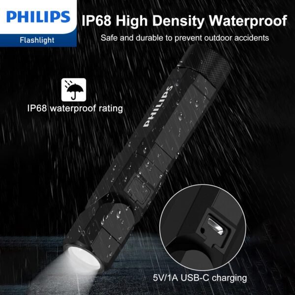 Philips LED Light Compact Flashlight Powerful Flashlight 1000 Lumens ...